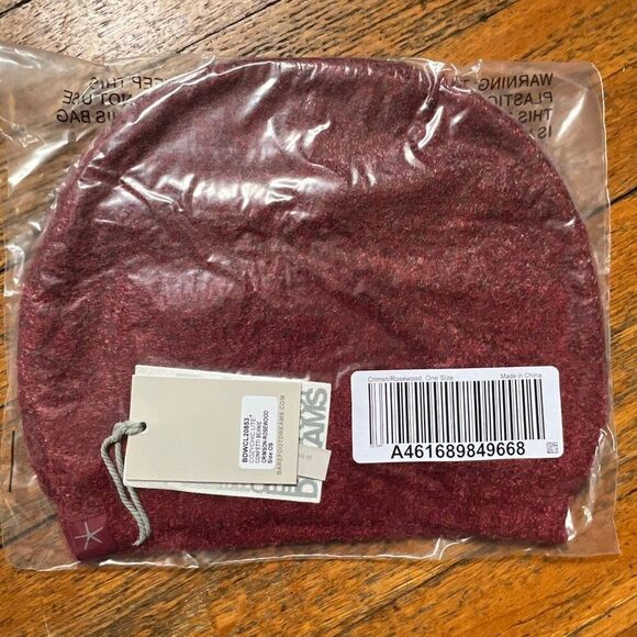 Barefoot Dreams Cozychic Lite Confetti Beanie Crimson-Rosewood Nwt O/S - Picture 5 of 5